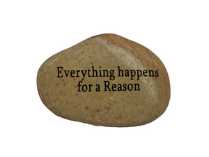 Everything Happens For a Reason Small Carved Beach Stone