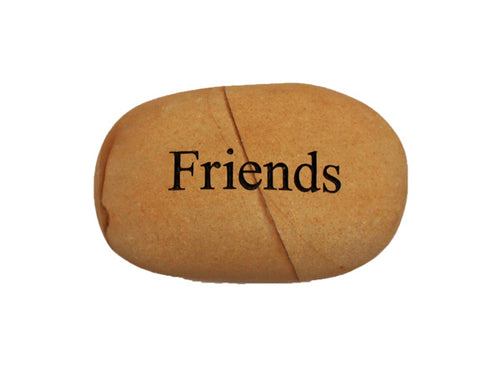 Friends Small Carved Beach Stone