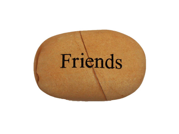 Friends Small Carved Beach Stone