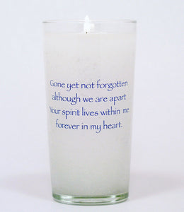 Gone Yet Not Forgotten Memorial Candle
