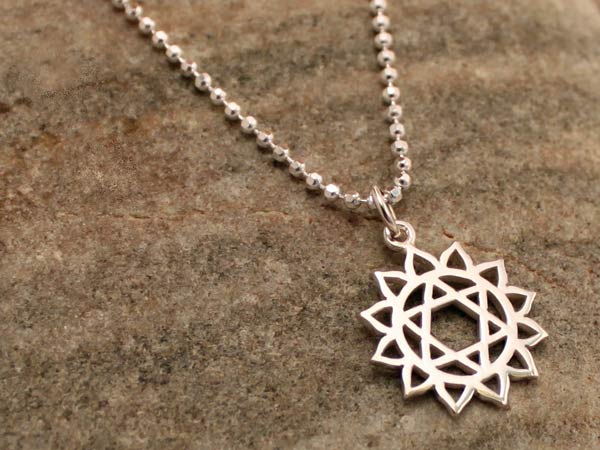Sterling Silver Heart Chakra Necklace