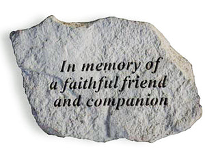 In Memory of a Faithful Friend Concrete Stone