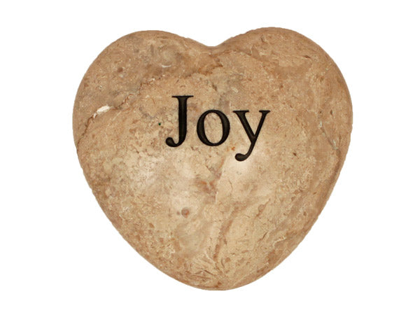 Joy Large Engraved Heart