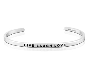 Live Laugh Love Mantraband Cuff Bracelet