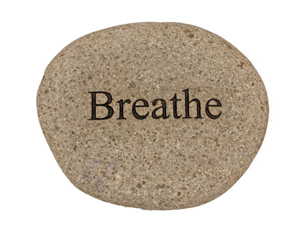 Breathe Carved River Stone