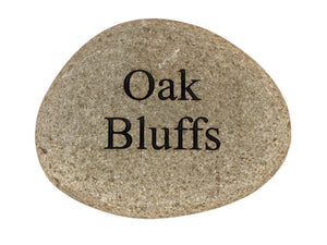 Oak Bluffs Carved River Stone