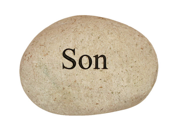 Son Carved River Stone