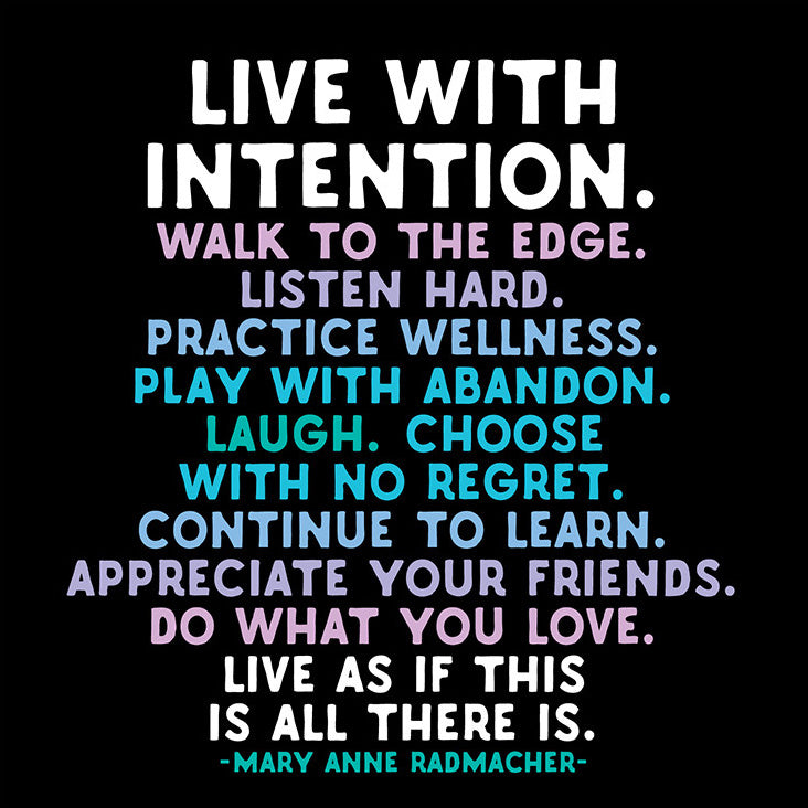 Live with Intention Quotable Card or Magnet