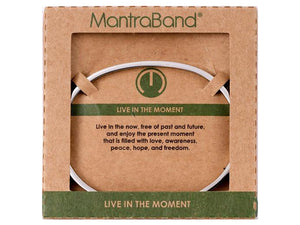 Live In The Moment Mantraband Cuff Bracelet