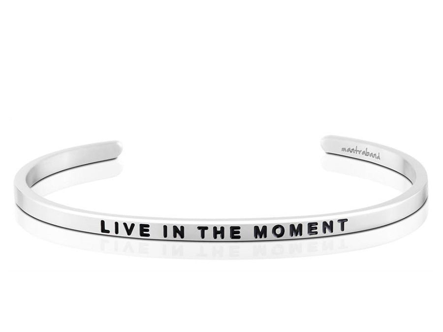 Live In The Moment Mantraband Cuff Bracelet