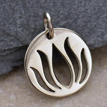 Load image into Gallery viewer, Sterling Silver Lotus Charm