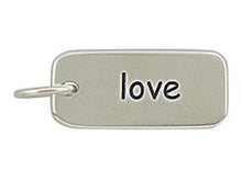 Load image into Gallery viewer, Sterling Silver Love Word Tag Charm