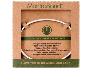 To The Moon And Back Mantraband Cuff Bracelet