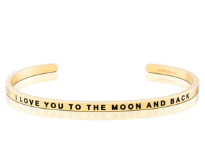 To The Moon And Back Mantraband Cuff Bracelet
