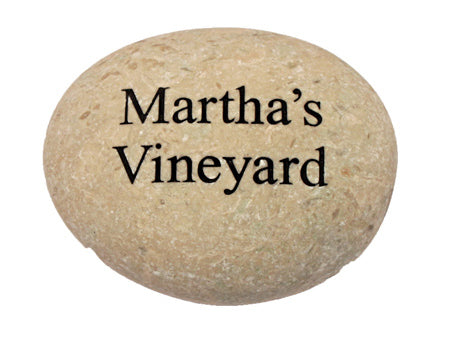 Martha's Vineyard Carved River Stone