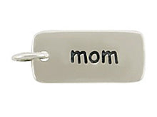 Load image into Gallery viewer, Sterling Silver Mom Word Tag Charm