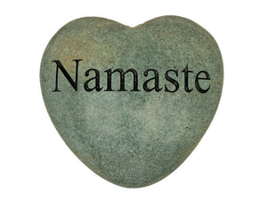 Namaste Large Engraved Heart