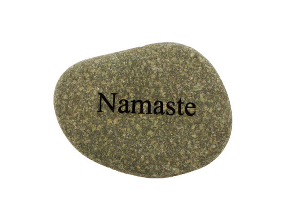Namaste Small Carved Beach Stone