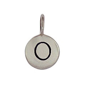 Sterling Silver O Initial Disk Charm
