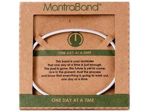 One Day At A Time Mantraband Cuff Bracelet