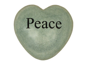 Peace Large Engraved Heart