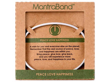 Load image into Gallery viewer, Peace Love Happiness Mantraband Cuff Bracelet