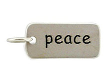 Load image into Gallery viewer, Sterling Silver Peace Word Tag Charm