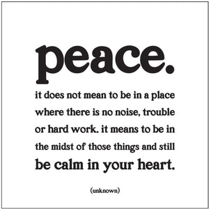 Peace Quotable Card or Magnet