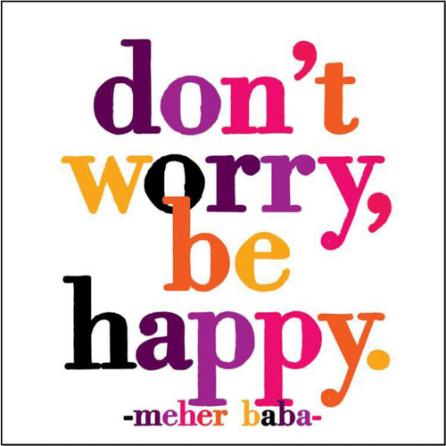 Don't Worry Be Happy Quotable Card or Magnet