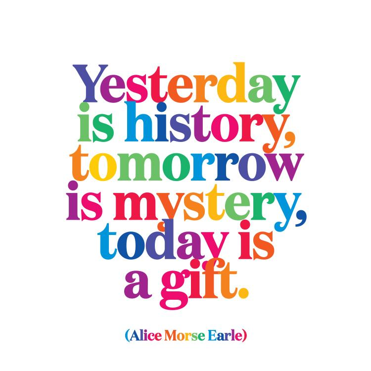 Yesterday is History Quotable Card or Magnet