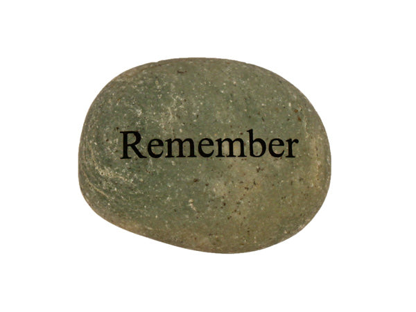 Remember Small Carved Beach Stone