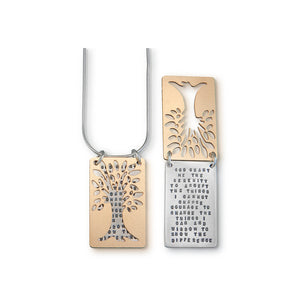 Serenity Prayer Necklace with Tree