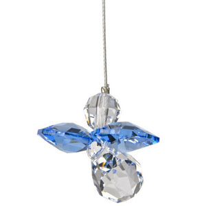 Sapphire Crystal Angel Suncatcher