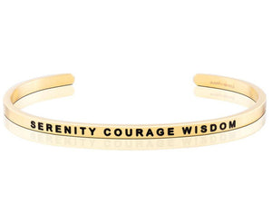 Serenity Courage Wisdom Mantraband Cuff Bracelet