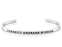 Load image into Gallery viewer, Serenity Courage Wisdom Mantraband Cuff Bracelet