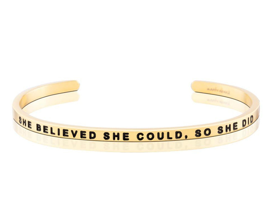 She Believed She Could Mantraband Cuff Bracelet