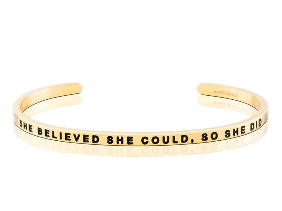 She Believed She Could Mantraband Cuff Bracelet – Sanctuary