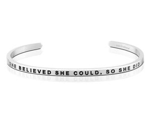 She Believed She Could Mantraband Cuff Bracelet