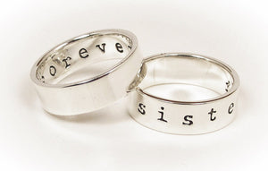 Sterling Silver Sisters Forever Ring