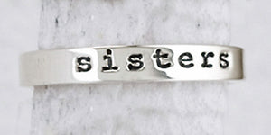 Sterling Silver Slim Sisters Forever Ring