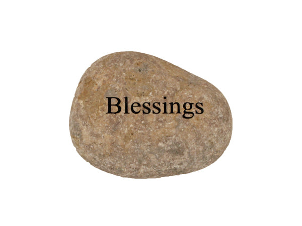 Blessings Small Carved Beach Stone