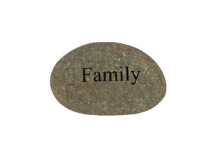 Family Small Carved Beach Stone