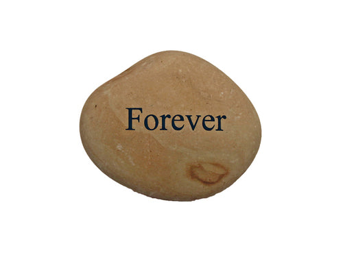 Forever Small Carved Beach Stone