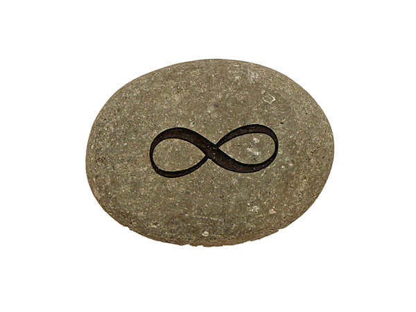 Infinity Symbol Small Carved Beach Stone