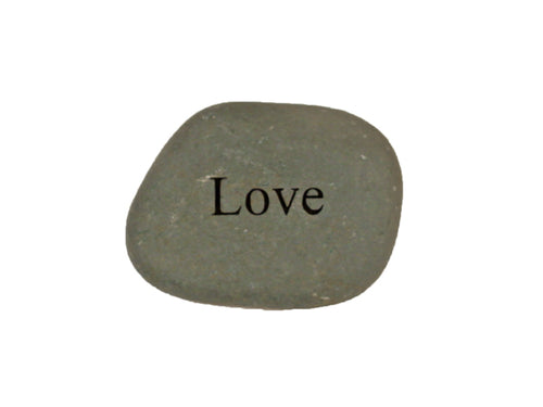 Love Small Carved Beach Stone