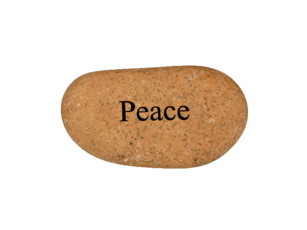 Peace Small Carved Beach Stone