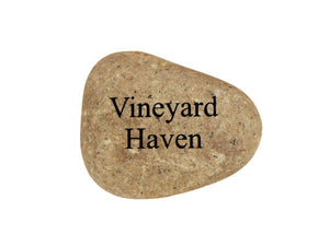 Vineyard Haven Small Carved Beach Stone