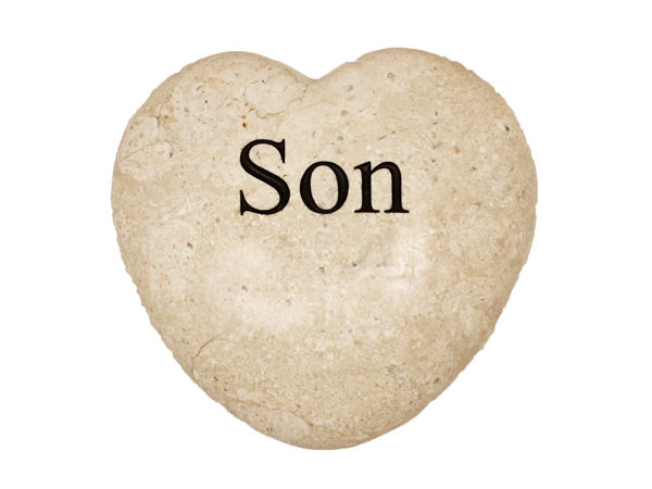 Son Large Engraved Heart