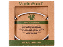 Load image into Gallery viewer, This Too Shall Pass Mantraband Cuff Bracelet