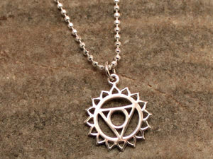 Sterling Silver Throat Chakra Necklace